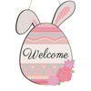 Wooden Pendants For Easter Decoration Rabbit Eggflower Carft Hangings Ornaments For Happy Easter Party Garlands Door