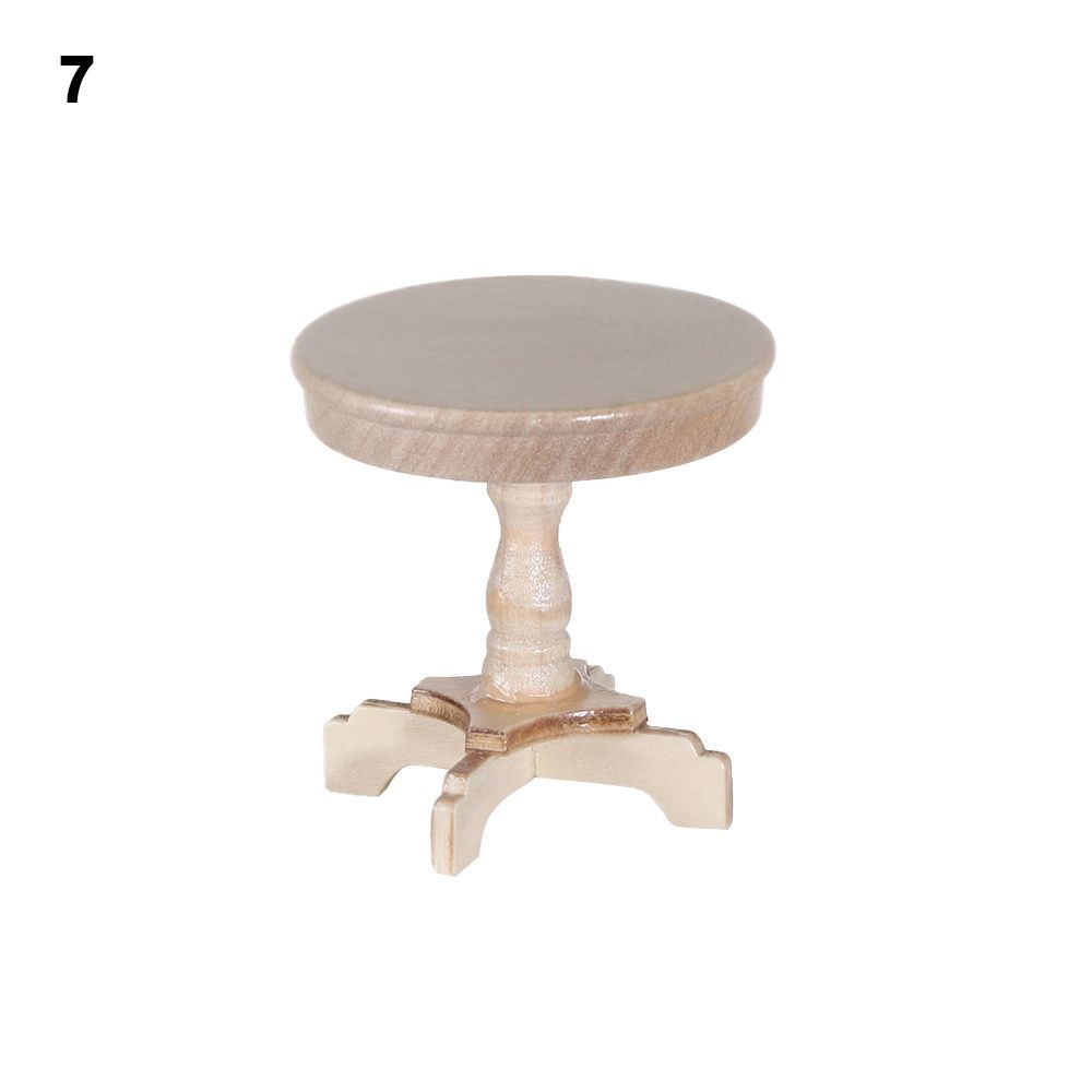 Моделирование приставного столика, мебель, игрушки, кукольный домик, украшение, деревянный журнальный столик, 1/12 кукольный домик