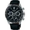 Часы Seiko Мужские S Черный Циферблат Черный Ремешок Черная Кожа Sbtr021
