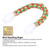 Colorful Design Cotton Rope Perch Adjustable Length U Shape Stand Bird Climbing Toy  For Parrots