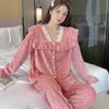 Новый стиль Senior Sense Princess Wind Пижама женская коралловая фланель зимний комплект из двух предметов кашемировый утолщенный костюм