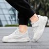 Children's Fashionable and Convenient Velcro Casual Sports Shoes Thick Soled Height Increasing Casual Board Shoes White Shoes