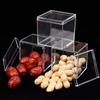 Clear Acrylic Candy Box Transparent Plastic Square Chocolate Cake Dessert Box Gift Packaging Display Box Storage Container