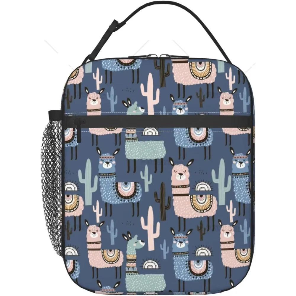 Сумка-холодильник из ламы и альпаки для обеда для детей, мальчиков и девочек, многоразовые сумки-холодильники для школьных занятий