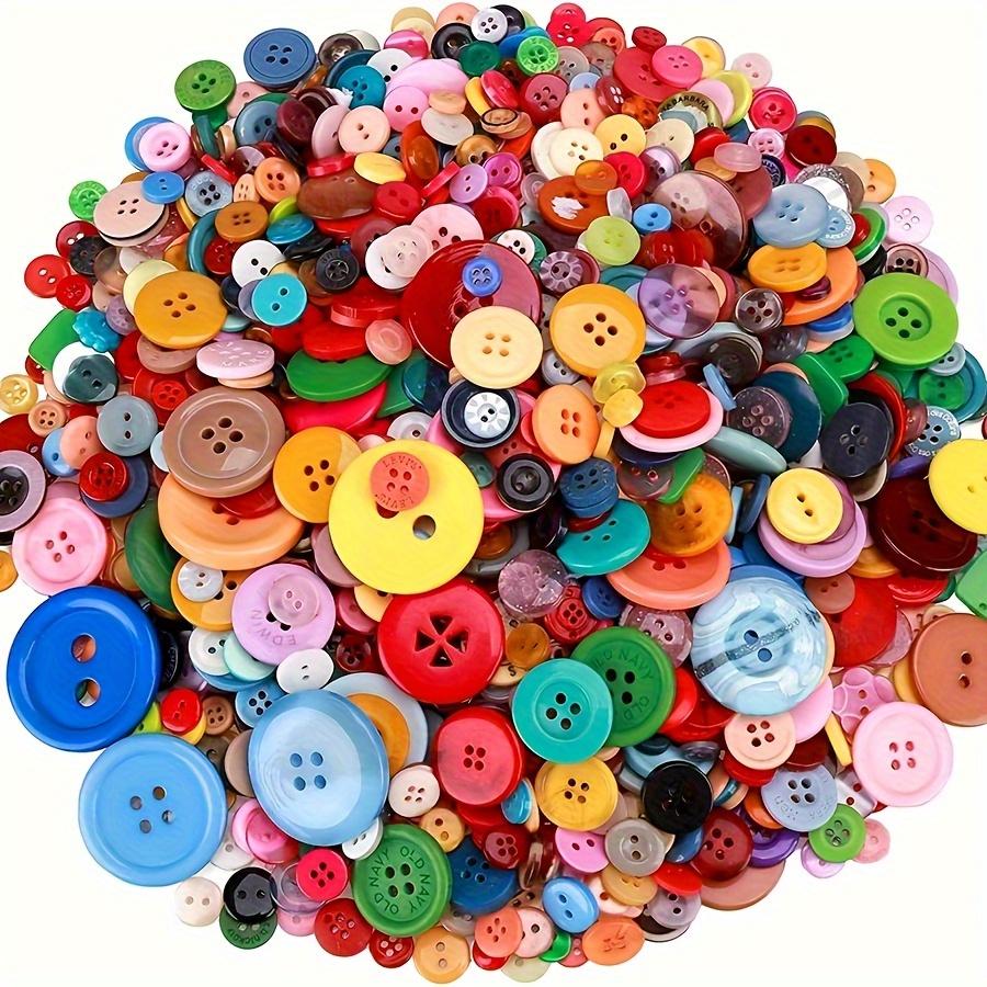 202Pcs Mixed Size Resin Buttons, 0.7-2.5cm Multicolor Round – Bulk Set for DIY Sewing, Knitting, Scrapbooking & Clothing ZSY