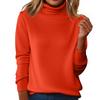 Women's Slim Fit Temperament Wool Long Sleeve Seamless Turtleneck Sweater