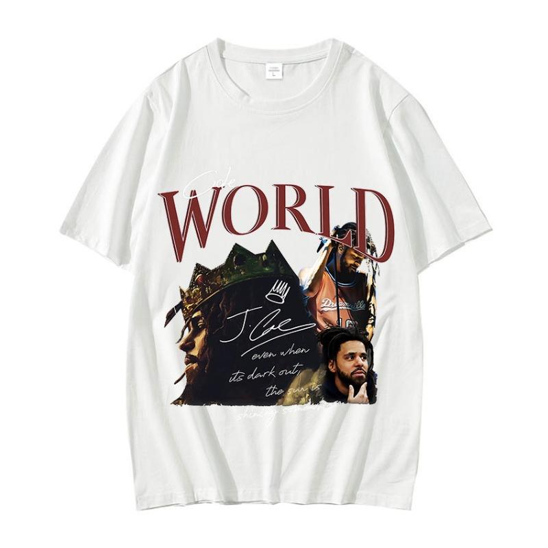 J Cole Retro Graphic100% Cotton Tshirt 90s Rapper Hip Hop Style Short S