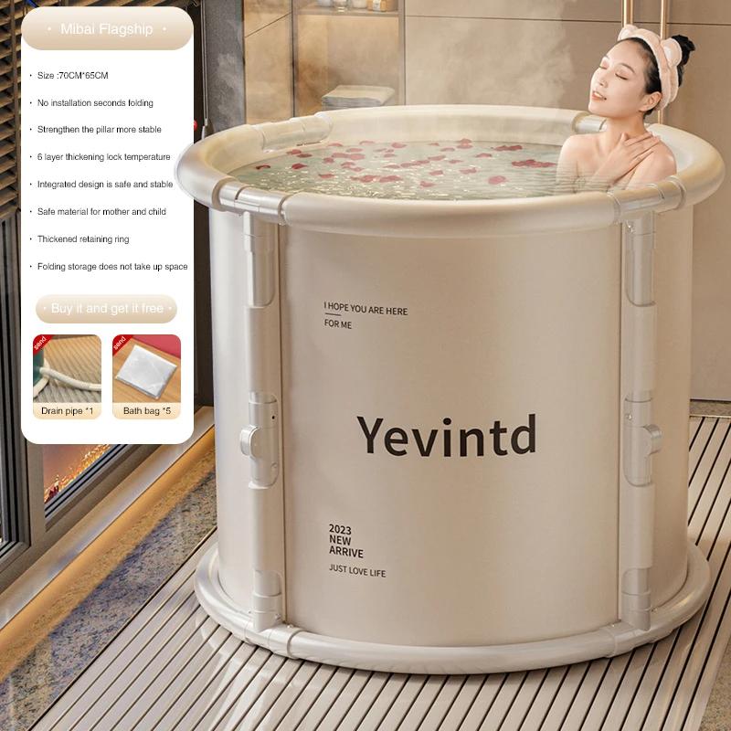 Adult Folding Bath Bucket Bathtub Bidet Body Large Bathtub Thicken Shower Barrel Available Foldable Tub Portable Spa Bathtub