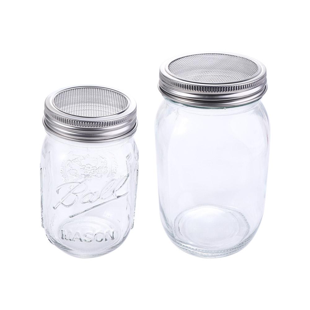 16/32oz Wide Mouth Organic with Stand Sprouter Sprouting Jar Kit Mason Jars Germination Cover