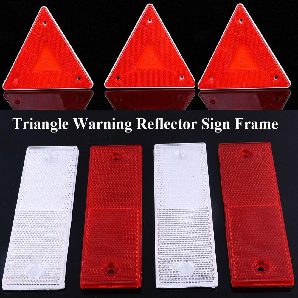2 Styles Sign Frame Reflective Sign Board Rear Light Warning Outdoor Safety