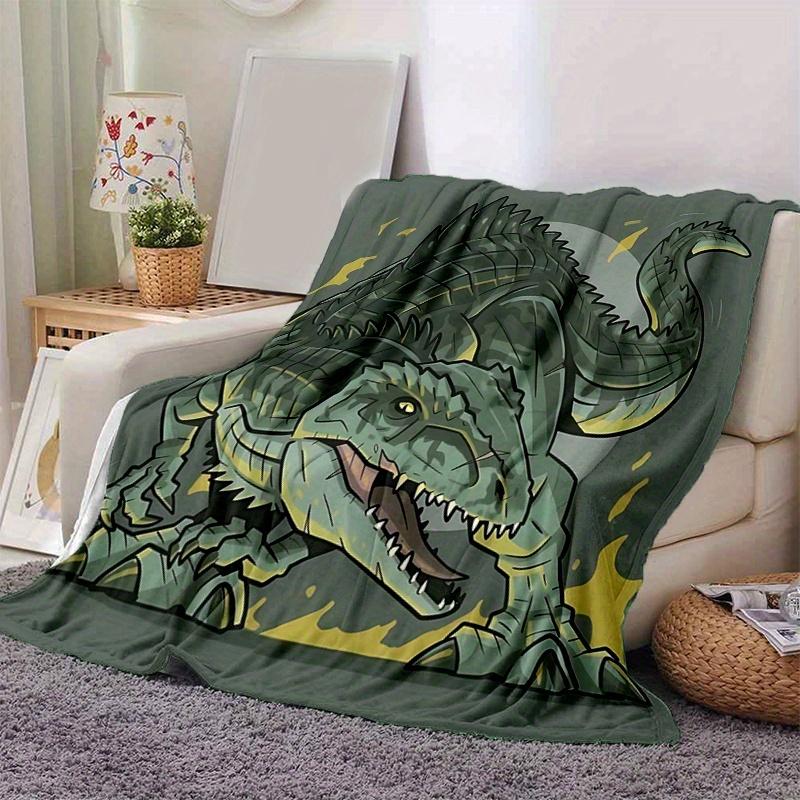 1pc Fiery T-Rex Blanket Soft Throw for Home Decor, Gift Idea, Suitable for All Seasons, Living Room, Travel, Camping, Car Blankets