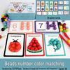 Handmade Wooden Math Clip Beads: Educational Number Matching Toy for Children