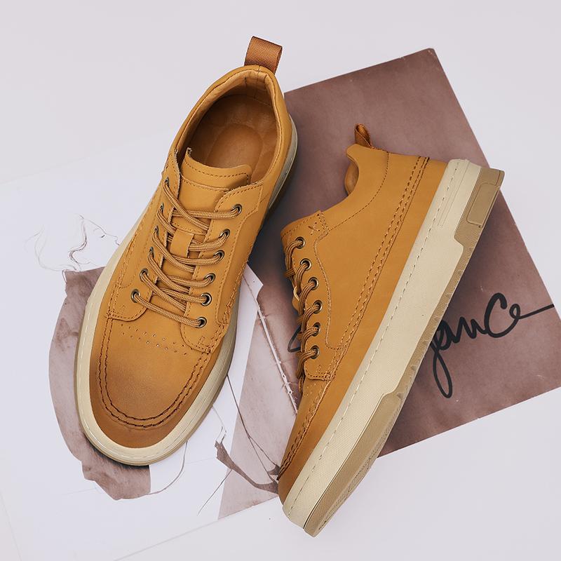 Модные новые мужские повседневные туфли, дышащие вулканизированные кроссовки, модная спортивная обувь для прогулок на открытом воздухе для мужчин, мужские мокасины из натуральной кожи