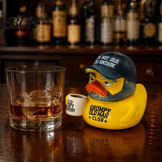 Humorous Outdoor Garden Decorations Grumpy Duck Figurine, Animal Sculpture, Vintage Sarcastic Resin Desk Decor Funny Gifts for Friends Office