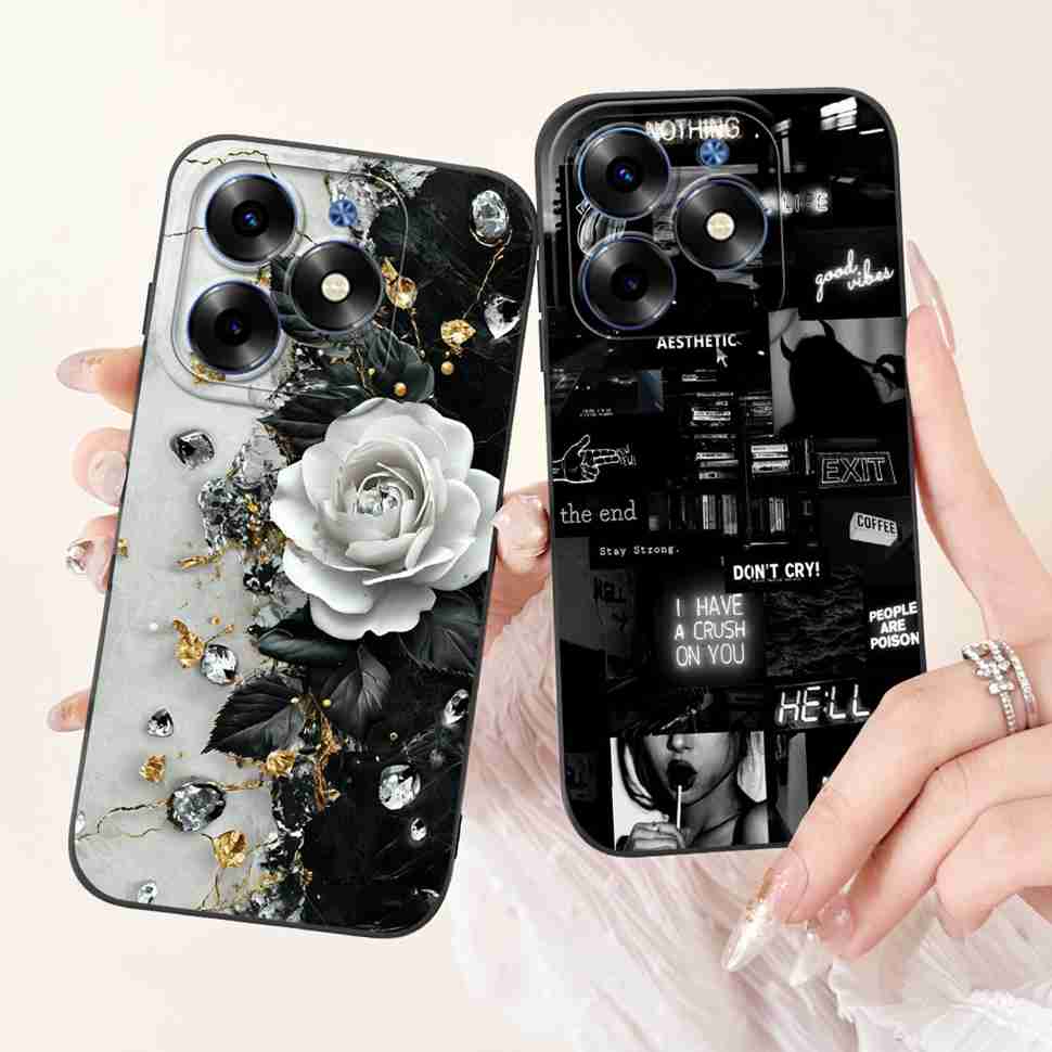 Розовый Кот Для Tecno Spark Go 2024 Чехлы BG6 Мягкий Силиконовый Чехол Для Tecno Spark 20 Spark20 SparkGo 2024 Корпус Чехол Для Телефона