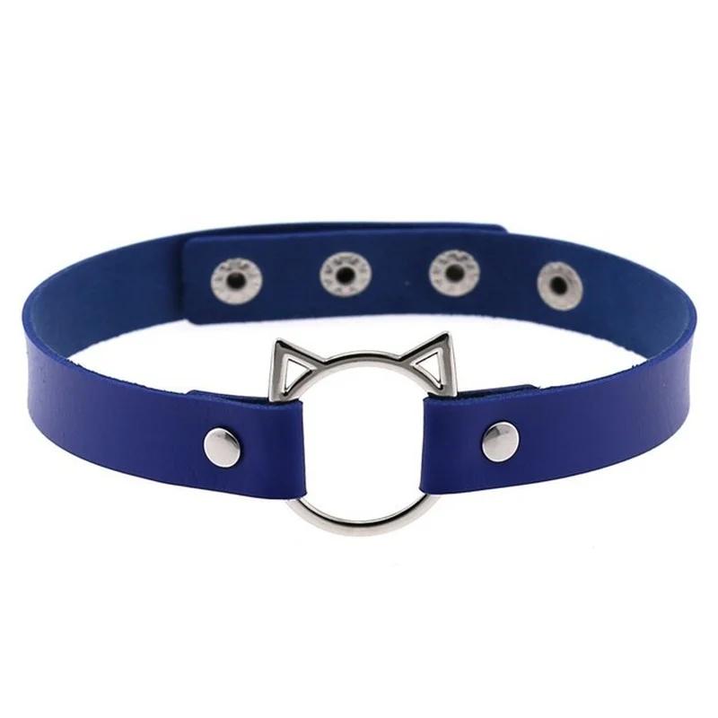 Готический воротник из искусственной кожи с замком, полые кошачьи шипы и заклепки, воротник-колье с шипами, ожерелье-чокер в стиле панк для женщин, чокер, готические украшения
