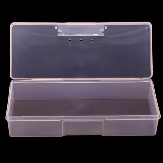 Storage Box Transparent Multifunctional Plastic Nail Storage Organizer Case for Cosmetic