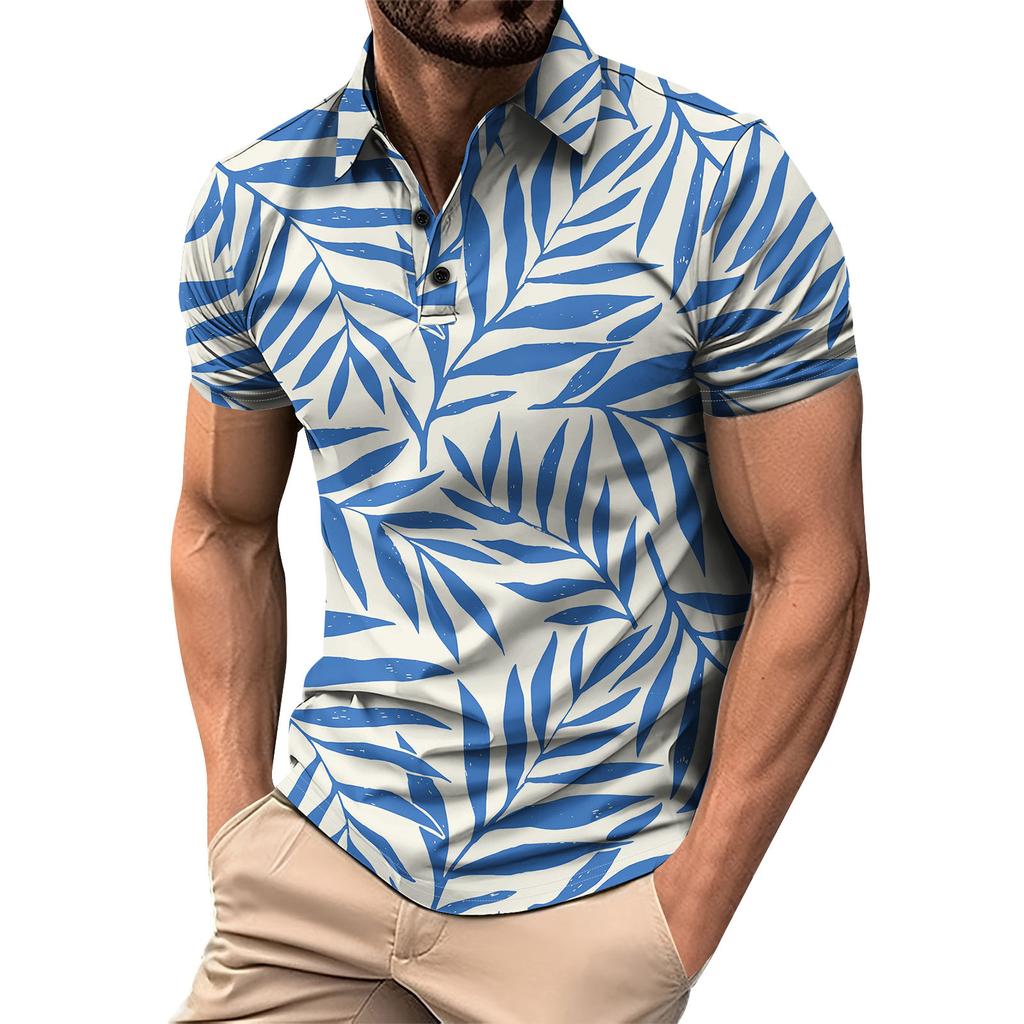 Мужская летняя дышащая рубашка с короткими рукавами и культурой отдыха