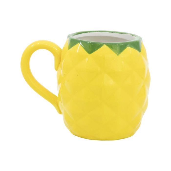 Mug - Disney - Ananas Stitch - Jaune - 414 mL - Rond
