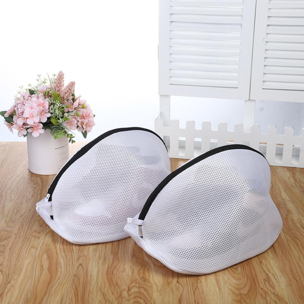 Mesh Shoes Storage Laundry Bag Mesh Washing Shoes Laundry Bags Zipper Washing Shoe Clothes Storage Bag Anti-deformation
