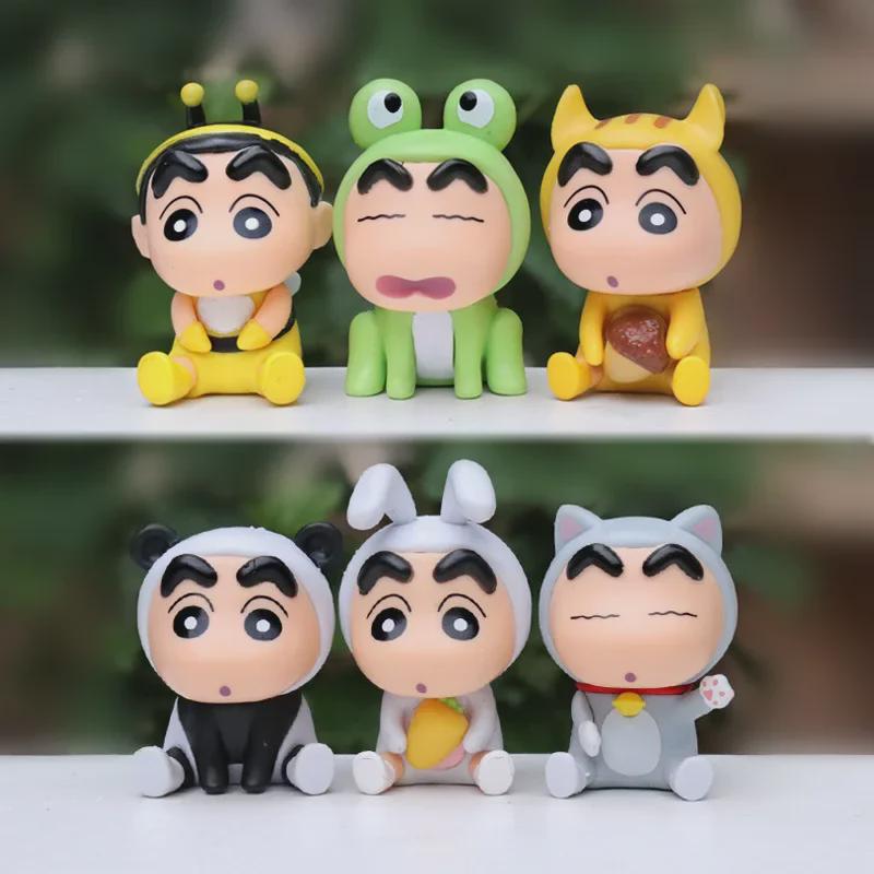 Trendy Japanese Cartoon Figurines: Cute Panda, Frog, Cat Dolls for Desktop Decoration