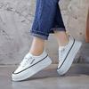 2024 Модные низкие кроссовки из парусины Женская повседневная обувь Белые балетки Женские кроссовки Basket Lace Up Solid Chaussure