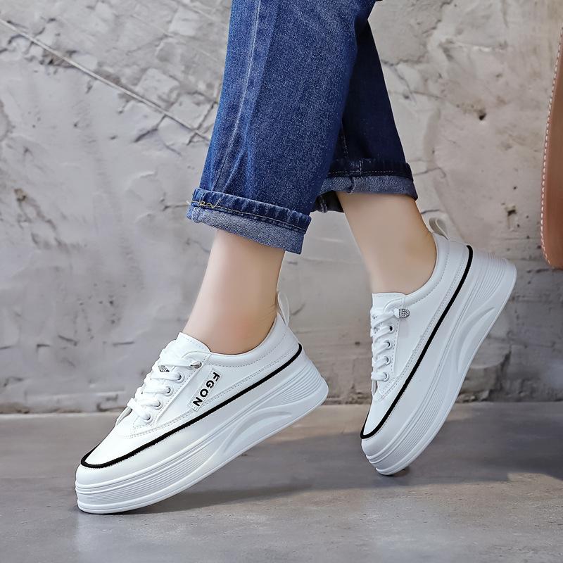 2024 Модные низкие кроссовки из парусины Женская повседневная обувь Белые балетки Женские кроссовки Basket Lace Up Solid Chaussure