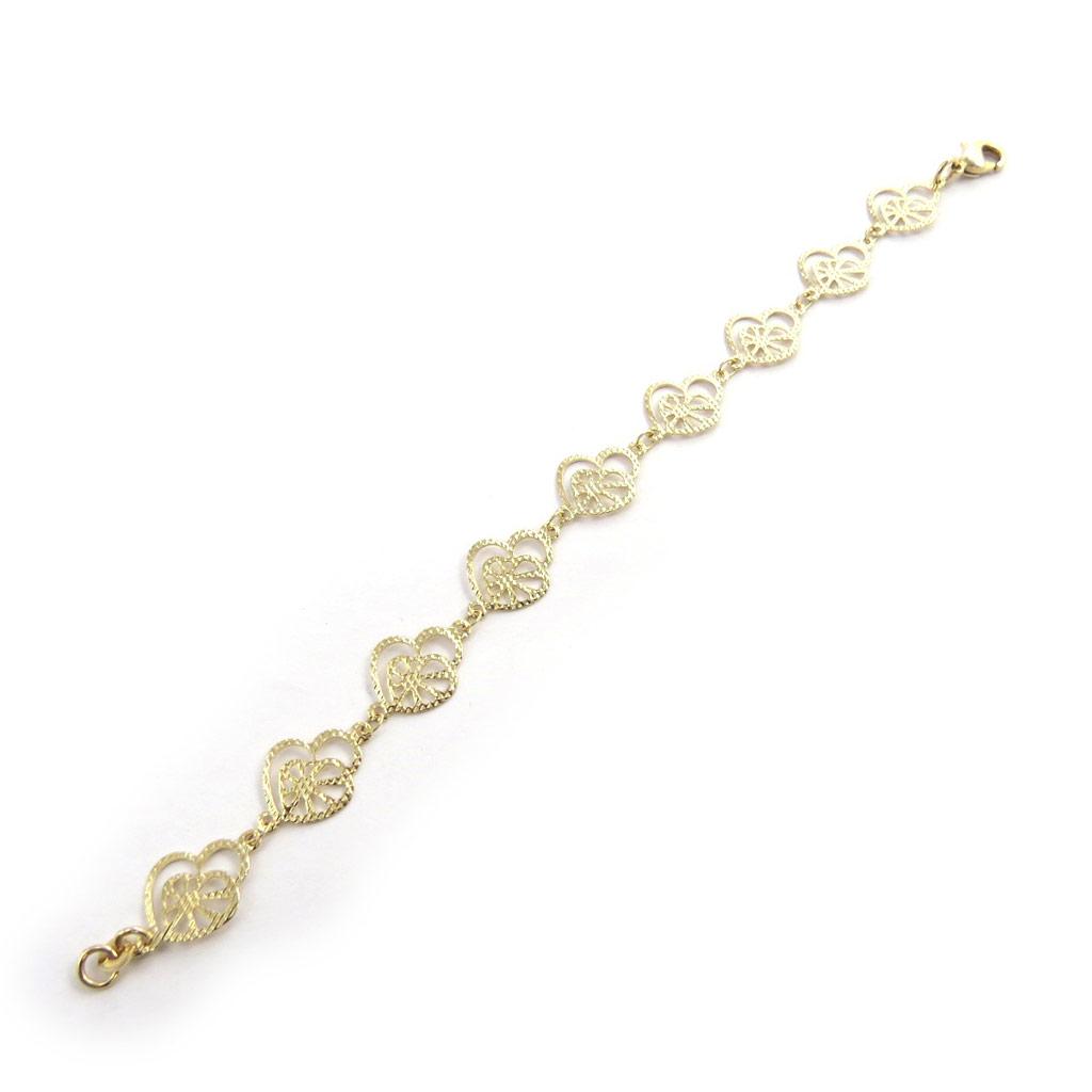 Les Trésors De Lily [L3853] - Gold Plated 'Love' Bracelet - 13x11 Mm