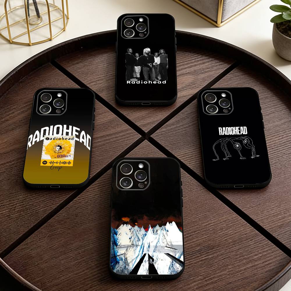 Classic R-Radiohead Rap Band Phone Case For iPhone 17,16,15,14,13,12,11 Plus,Pro Max,XS,Soft Silicone Black Cover