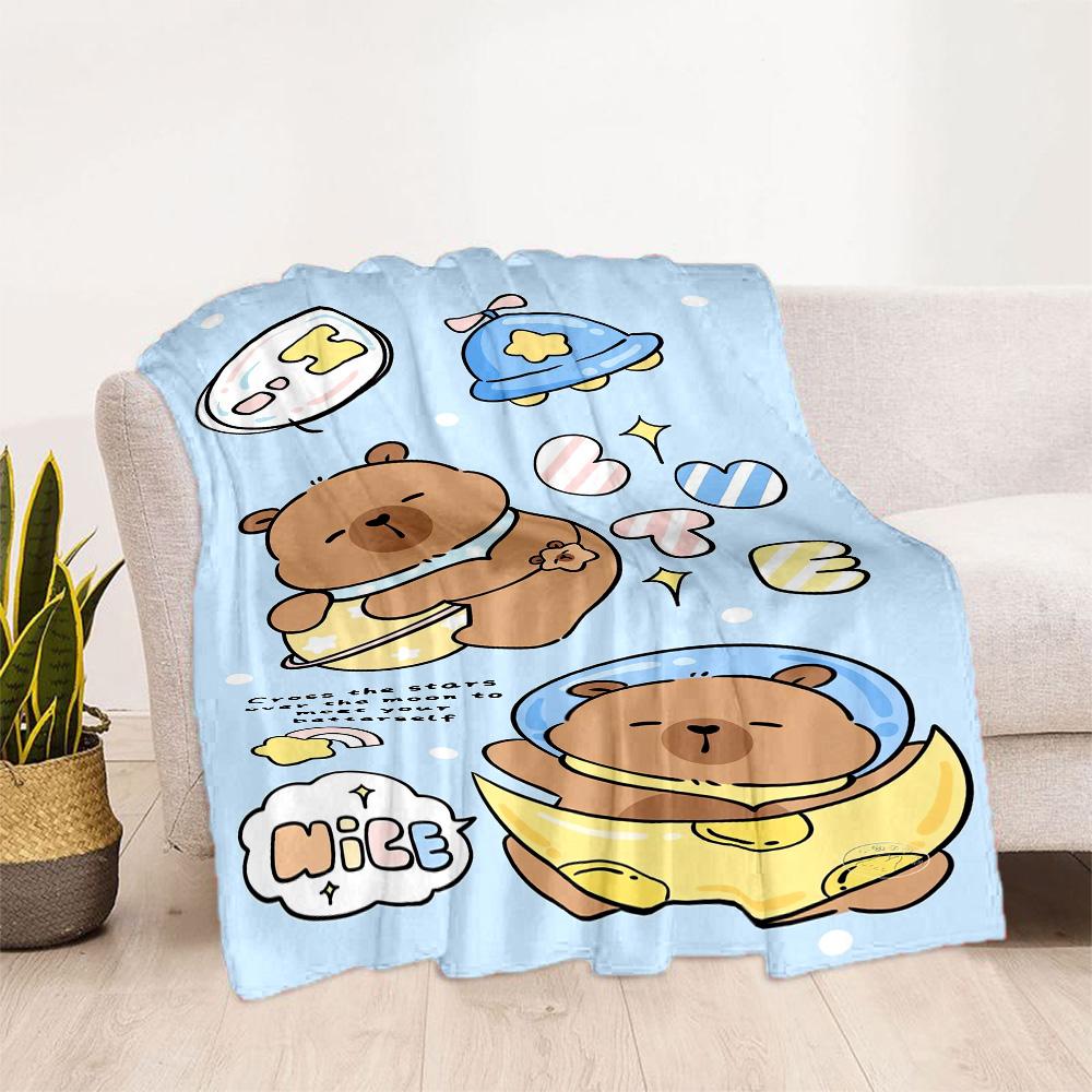 1pc Heart Shaped Bears Blanket Comfortable Soft Lightweight Perfect for Travel Camping Picnics Sofa Office bedroom Gift for Friends