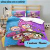Custom Name 3PCS Friendship Adventure OddParents Bedding Set, Including 1pc Duvet Cover And 2pcs Pillowcases, Suitable for dorms and bedrooms Gift