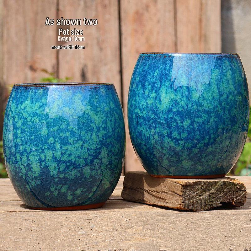 Large Handmade Ceramic Pottery Planter for Courtyard Landscaping - Ideal for Tall Orchids and Bougainvillea