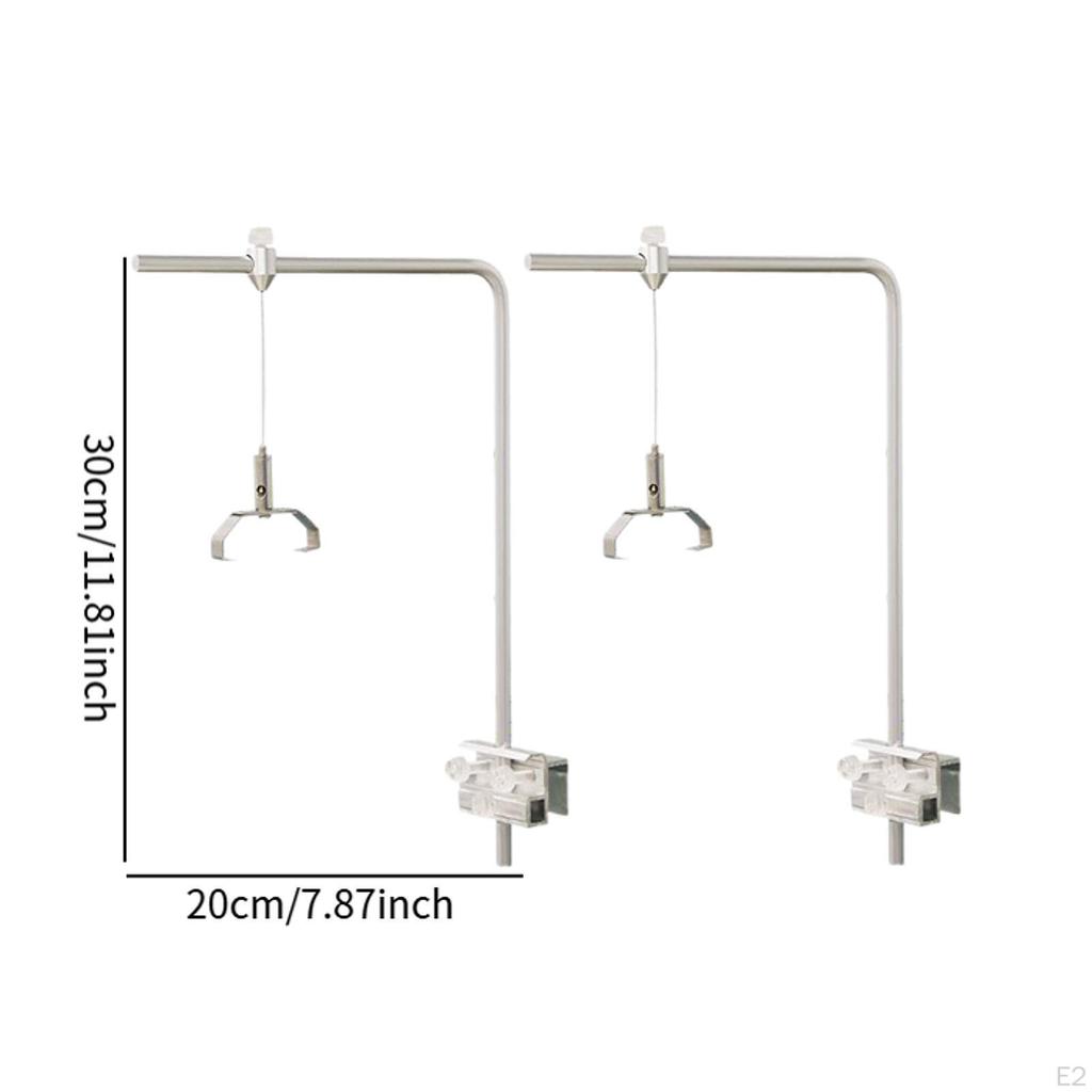 Tank Lamp Holder Aquarium Bracket Easy Installation, Aluminum Alloy Sturdy Light Riser Stand,