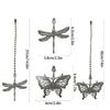 Decorative Ceiling Fan Pull Chains Set Of 2 With Dragonflies and Butterfly Ornaments Accessory for Lighting Fixtures