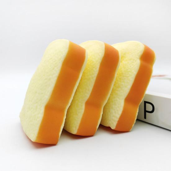 Bread Squeezing Toys 1/2Pcs Simulated Toast Stress Relief Toy Sliced Squeeze Sensory Relaxation Toy Soft Stretchy Fake Food Fidget for Kids