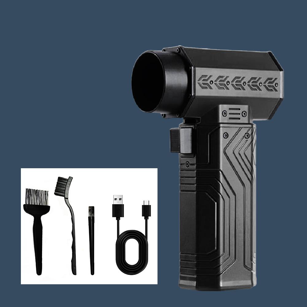 Мощный воздуходув тягой 700 г Электрическая щетка-пылесос Бесщеточный мини турбо-вентилятор 70 м/с Скорость ветра Снегоуборщик Сушилка 10000 мАч