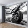 Гобелен 'Скоростной Спортивный Мотоцикл' Монохромное Настенное Искусство Мотоцикл Декор для Гостиной