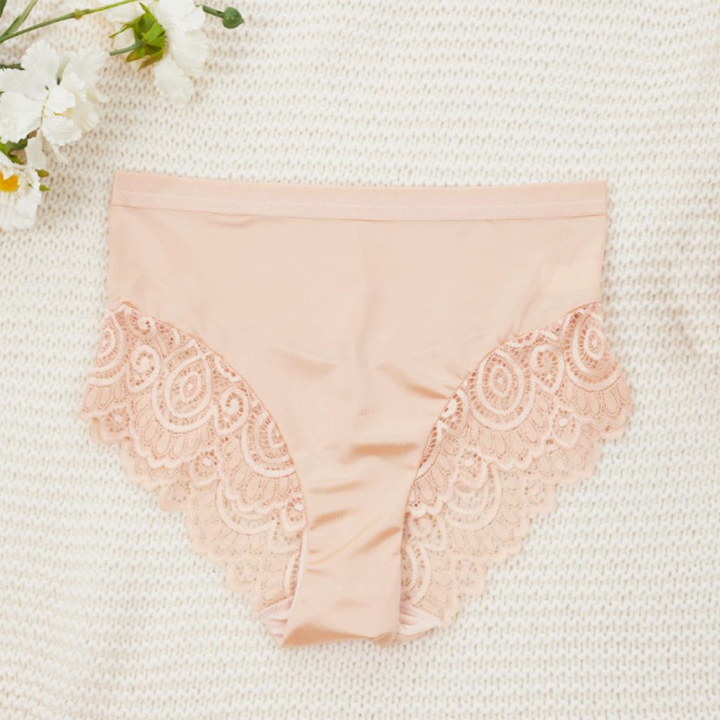 Ladies' Fashionable Lace Sexy Mid Waist Underwear With Abdominal Compression Underwear