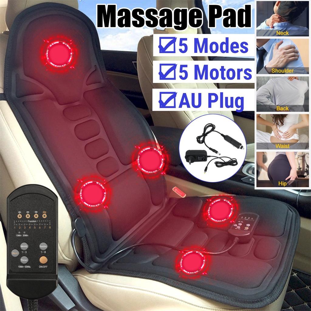DC 12V 5 Mode Portable Massager Pad Home Infrared Heating Back Vibrator Massage Electric Vibrating Car Massage Chair Pad