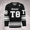 Хоккейная футболка T8 Tate McRae Унисекс Уличная одежда С длинным рукавом Свободная Повседневная Мужская Футболка V-образный вырез Мужчины Женщины Футболки 3D Печать Дизайн Рубашки