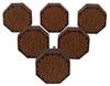 IBA Indianbeautifulart Brown Engraved Knobs Furniture Knobs Cabinet Drawer Pull Pack