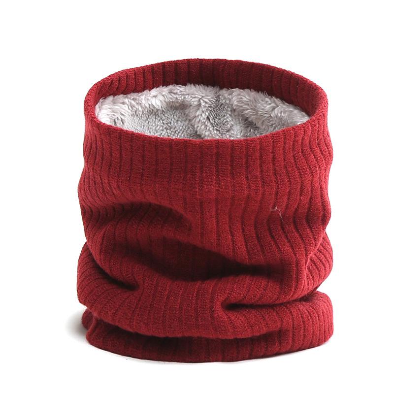 Fashion Stripe Plush Thicken Warm Winter Ring Scarf Women Men Knitted Full Face Mask Snood Neck Scarves Bufanda Muffler