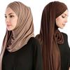 3 Layers Hijab Mercerized Cotton Hair Loss Hat Spring Summer Head Scarf  for Women