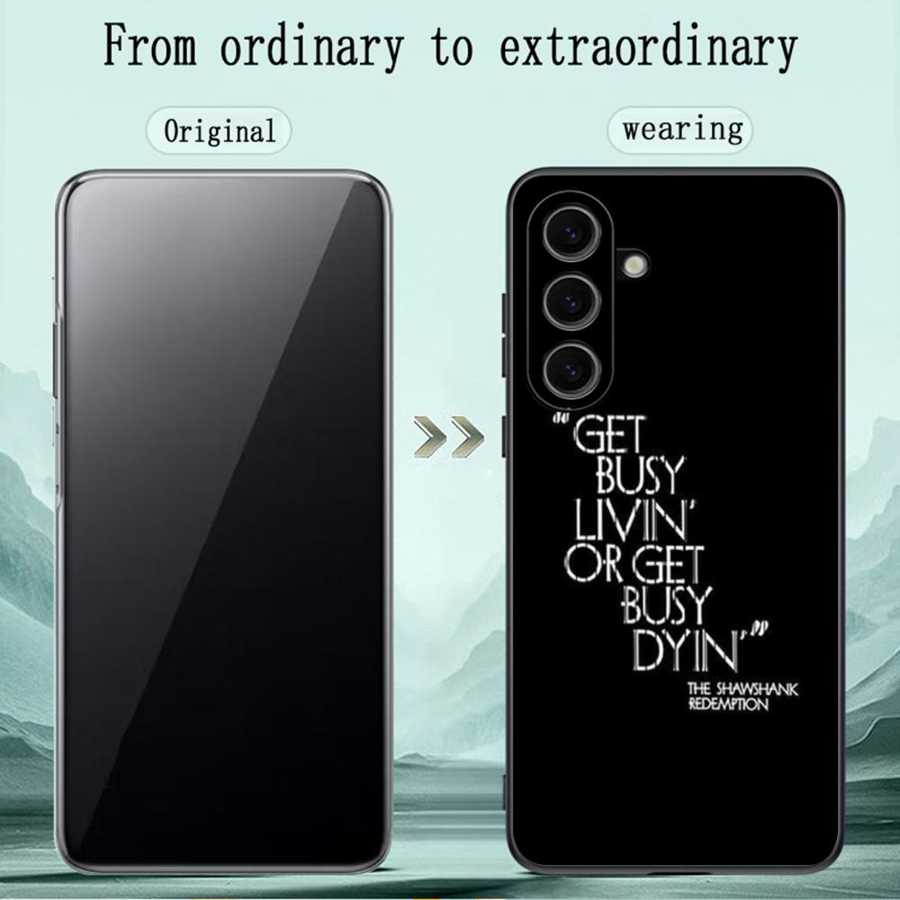 Classic movie poster Shawshank pattern Phone Case For Samsung Galaxy S26 S25 S24 S23 S22 S21 Plus Ultra Note20 Soft Black