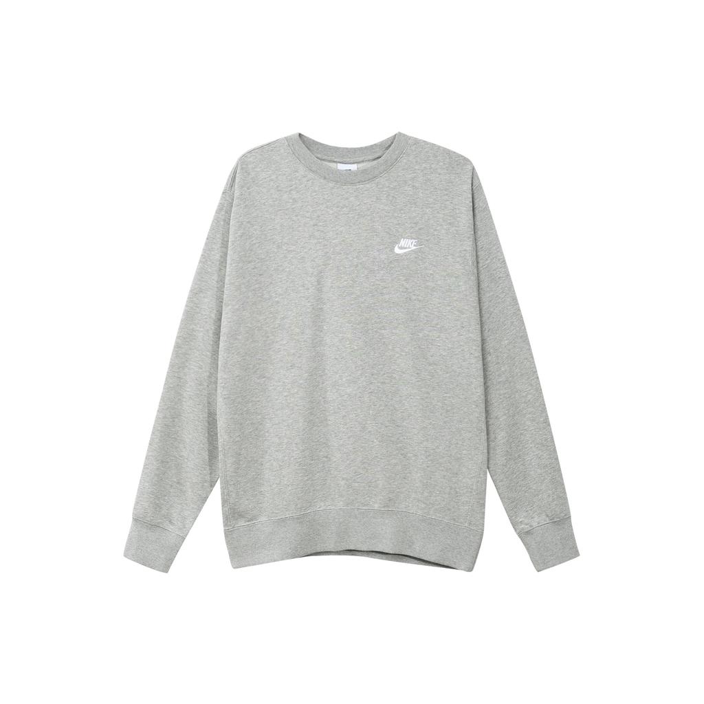 Nike Спортивная одежда Клубный повседневный пуловер с капюшоном Мужские топы Серый BV2667-063