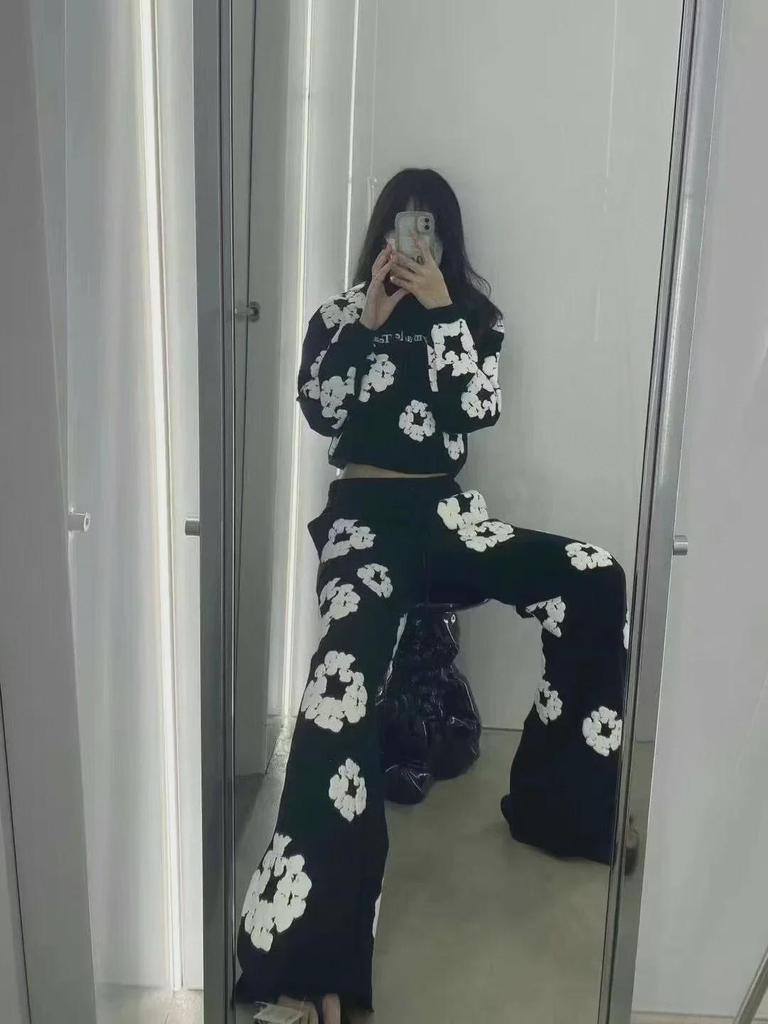 Расклешенные широкие спортивные штаны в стиле хип-хоп с принтом 3D Kapok унисекс