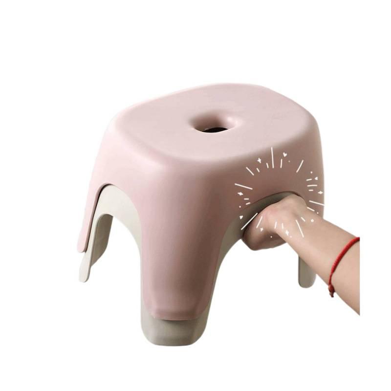 Durable Plastic Low Stool for Living Room, Children's Bathroom, and Shower
