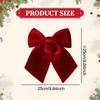 25cm Christmas Bow Tree Bowknot Xmas Decoration Velvet Ornament for Indoor Front Door