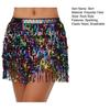 Belly Dance Skirt Layer Tassel Hip Scarf with Sequins Bohemian