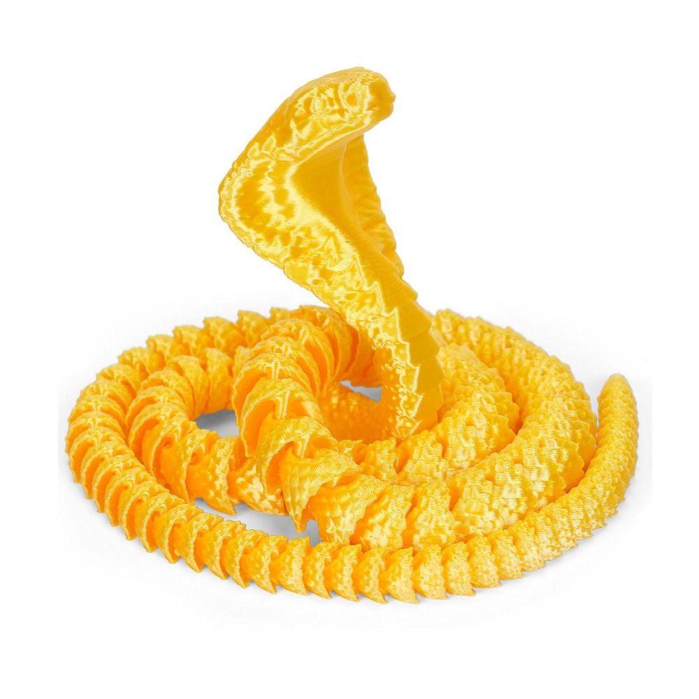 Многоцветное украшение Кобра Реалистичная модель животного Изысканная модель 3D-печати Хэллоуин